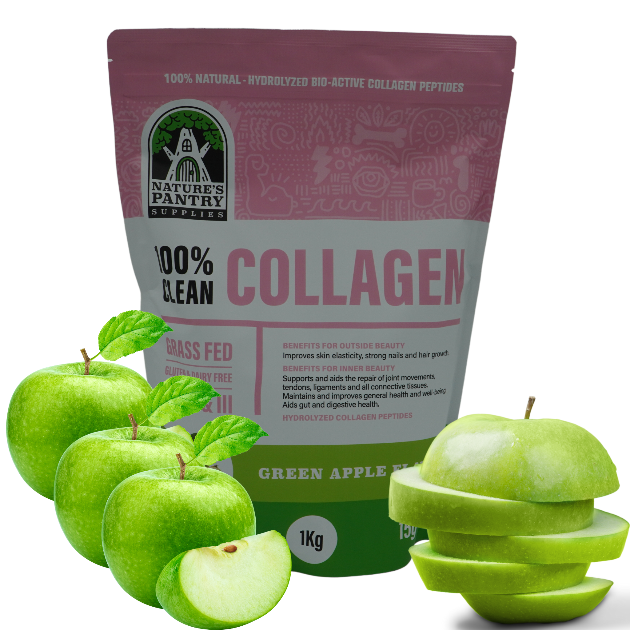 Green Apple Hydrolyzed Collagen Peptides